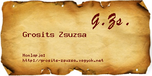 Grosits Zsuzsa névjegykártya
